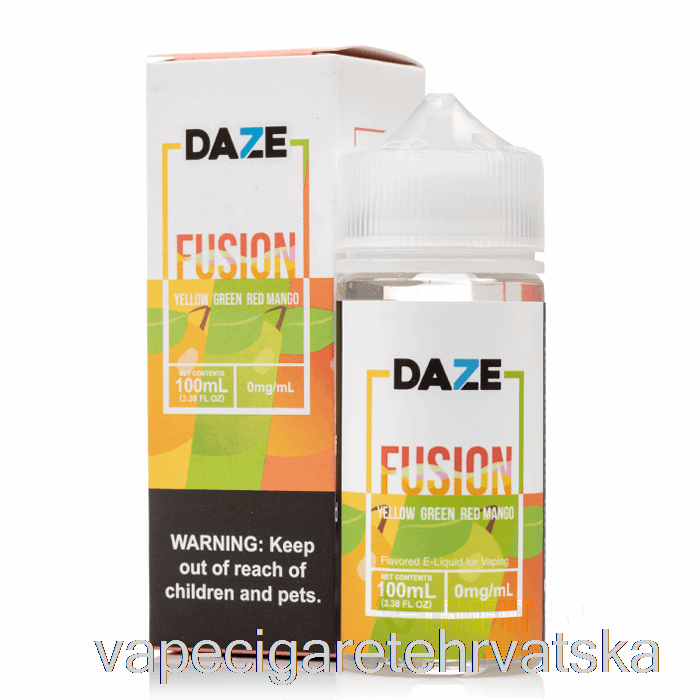 Vape Hrvatska Yellow Green Red Mango - 7 Daze Fusion - 100ml 6mg